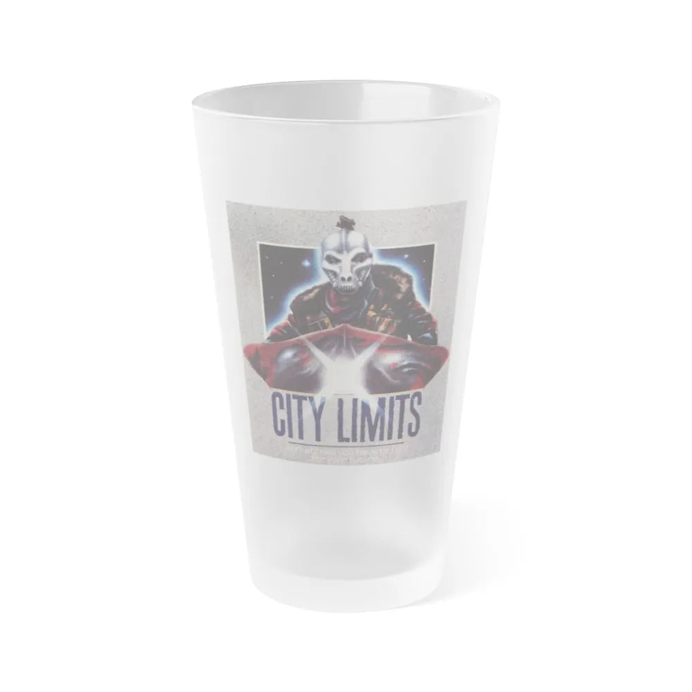 CITY LIMITS 1984 Movie Poster - Frosted Pint Glass 16oz-16oz-Frosted-Go Mug Yourself