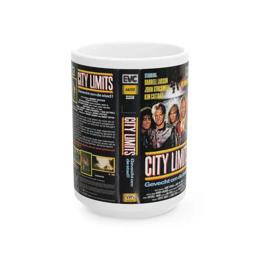 CITY LIMITS (VHS COVER) - White Coffee Mug 15oz - Go Mug Yourself