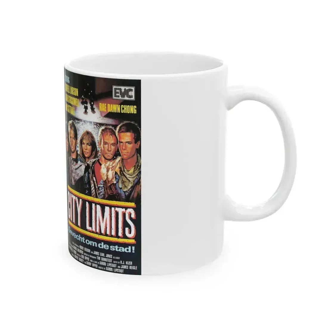 CITY LIMITS (VHS COVER) - White Coffee Mug - Go Mug Yourself