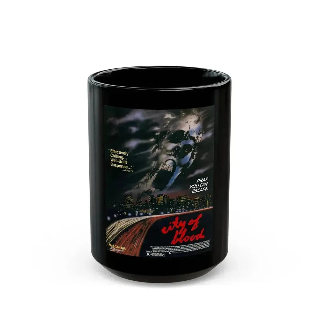 CITY OF BLOOD 1987 Movie Poster - Black Coffee Mug 15oz - Go Mug Yourself