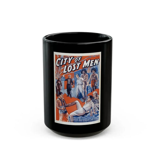 CITY OF LOST MEN 1940 Movie Poster - Black Coffee Mug 15oz - Go Mug Yourself