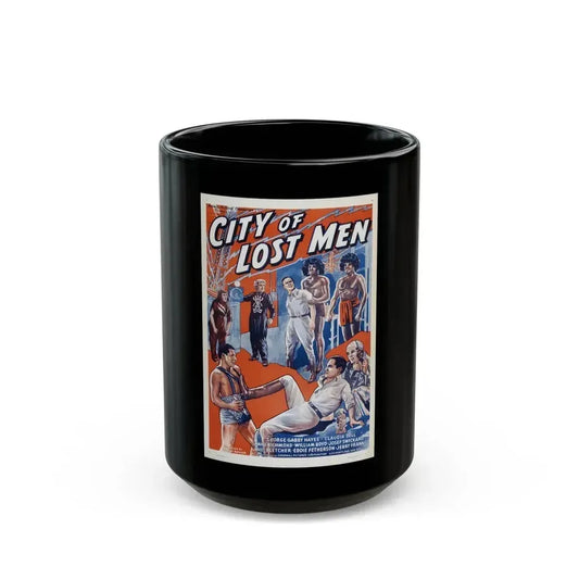 CITY OF LOST MEN 1940 Movie Poster - Black Coffee Mug 15oz - Go Mug Yourself