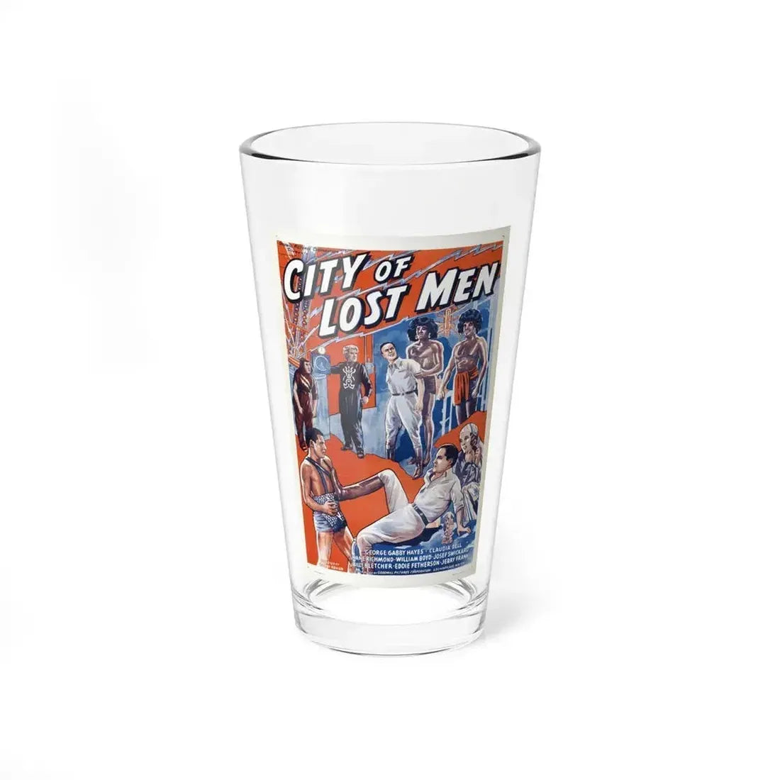 CITY OF LOST MEN 1940 Movie Poster - Pint Glass 16oz 16oz - Go Mug Yourself