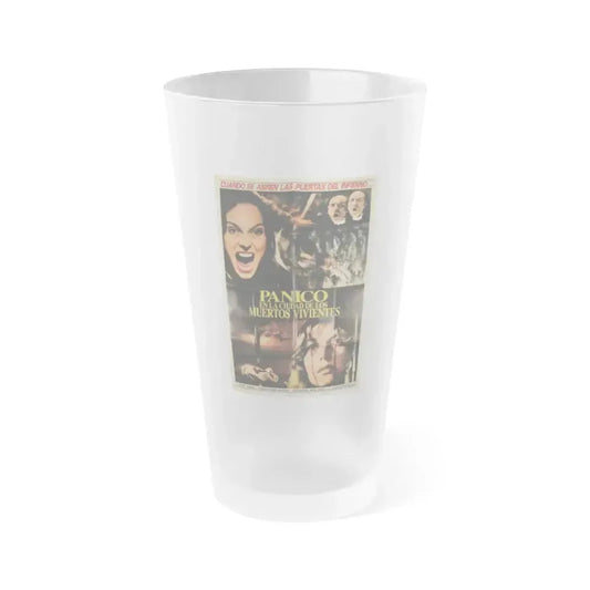 CITY OF THE LIVING DEAD (ARGENTINA) 2 1980 Movie Poster - Frosted Pint Glass 16oz 16oz Frosted - Go Mug Yourself