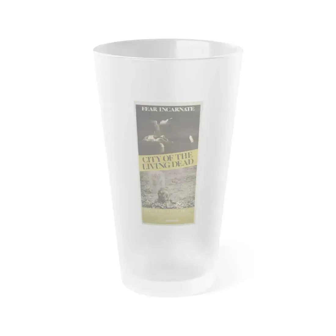 CITY OF THE LIVING DEAD (AUSTRALIA) 1980 Movie Poster - Frosted Pint Glass 16oz 16oz Frosted - Go Mug Yourself