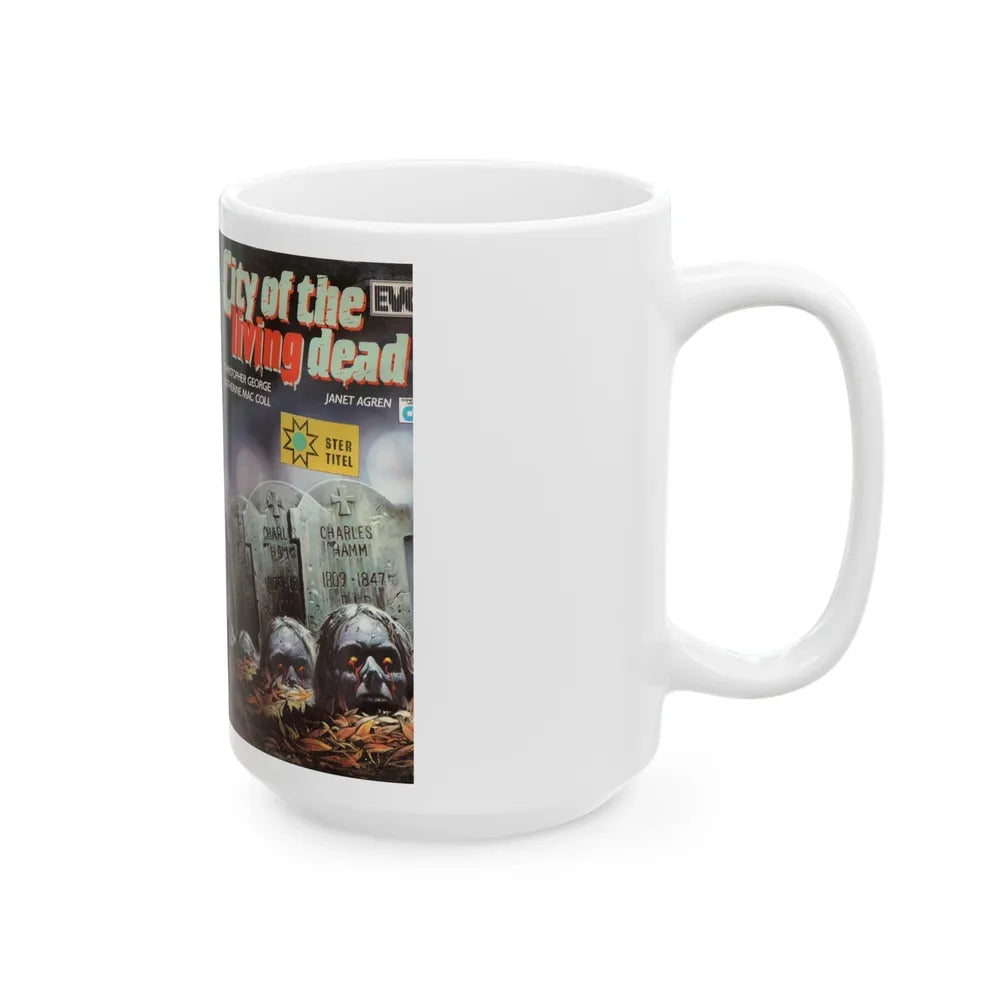 CITY OF THE LIVING DEAD CHRISTOPHER GEORGE (VHS COVER) - White Coffee Mug-Go Mug Yourself