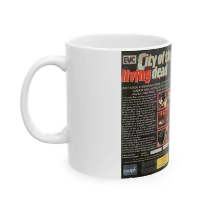 CITY OF THE LIVING DEAD CHRISTOPHER GEORGE (VHS COVER) - White Coffee Mug - Go Mug Yourself