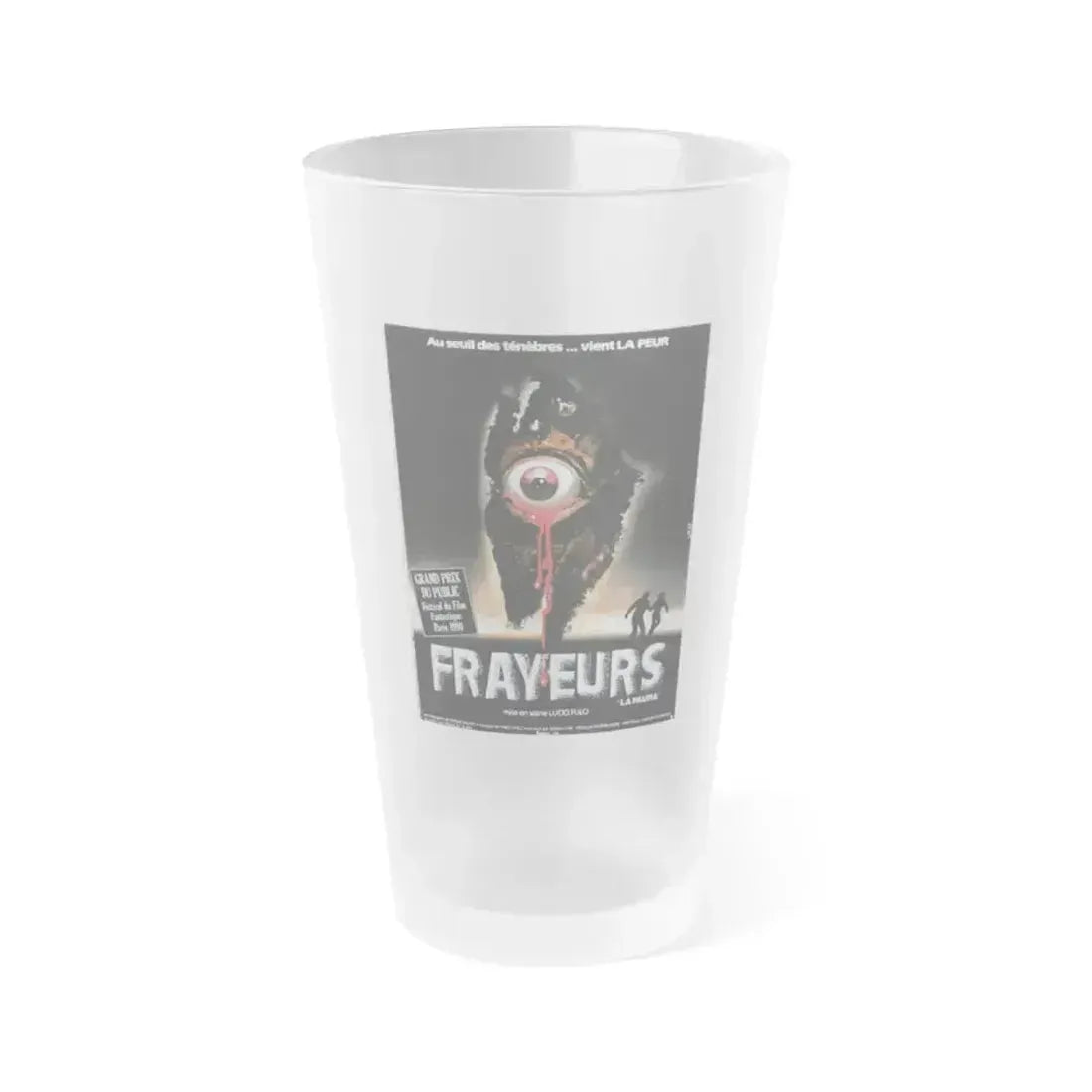CITY OF THE LIVING DEAD (FRENCH) 1980 Movie Poster - Frosted Pint Glass 16oz 16oz Frosted - Go Mug Yourself