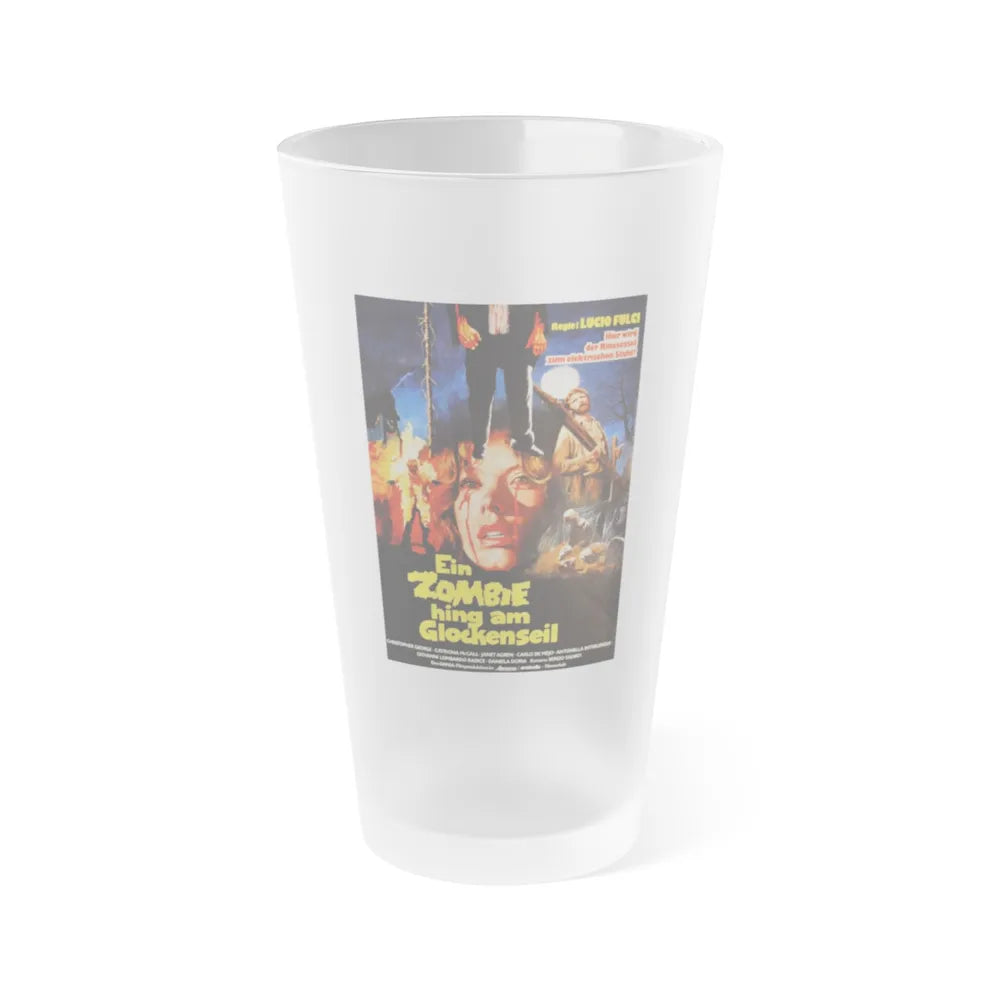 CITY OF THE LIVING DEAD (GERMAN) 1980 Movie Poster - Frosted Pint Glass 16oz-16oz-Frosted-Go Mug Yourself