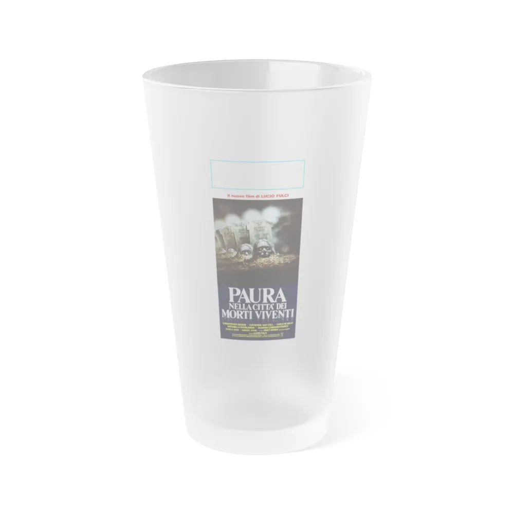 CITY OF THE LIVING DEAD (ITALIAN) 2 1980 Movie Poster - Frosted Pint Glass 16oz-16oz-Frosted-Go Mug Yourself