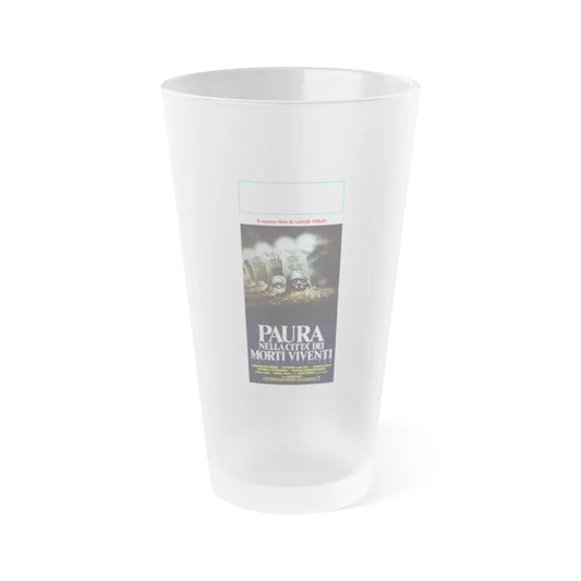 CITY OF THE LIVING DEAD (ITALIAN) 2 1980 Movie Poster - Frosted Pint Glass 16oz-16oz-Frosted-Go Mug Yourself