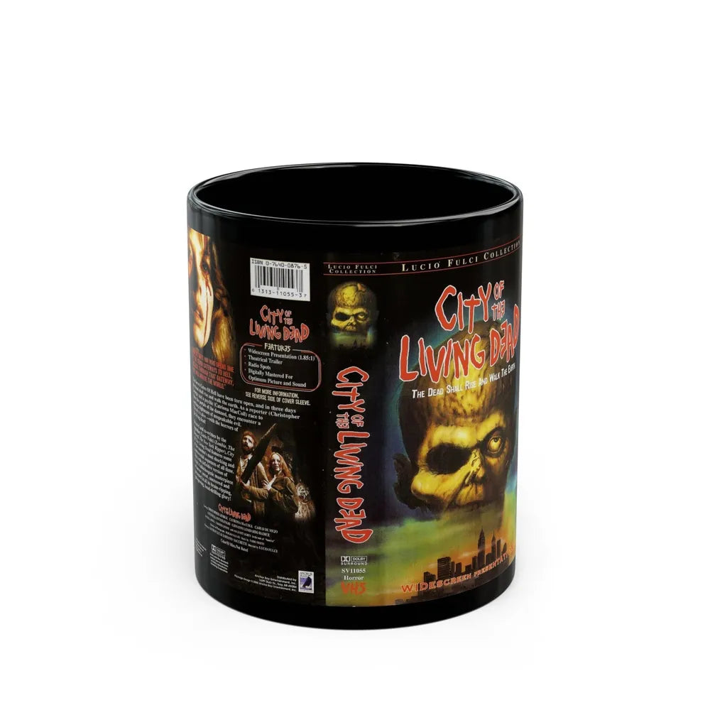 CITY OF THE LIVING DEAD LUCIO FULCI (VHS COVER) - Black Coffee Mug-11oz-Go Mug Yourself