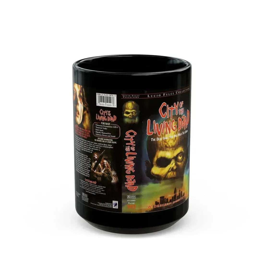 CITY OF THE LIVING DEAD LUCIO FULCI (VHS COVER) - Black Coffee Mug 15oz - Go Mug Yourself