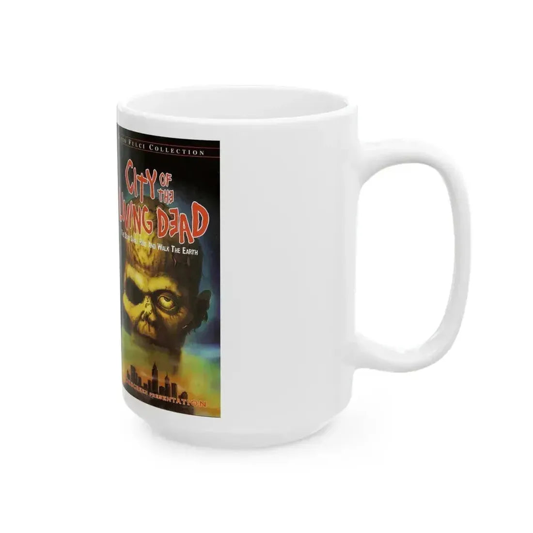CITY OF THE LIVING DEAD LUCIO FULCI (VHS COVER) - White Coffee Mug - Go Mug Yourself