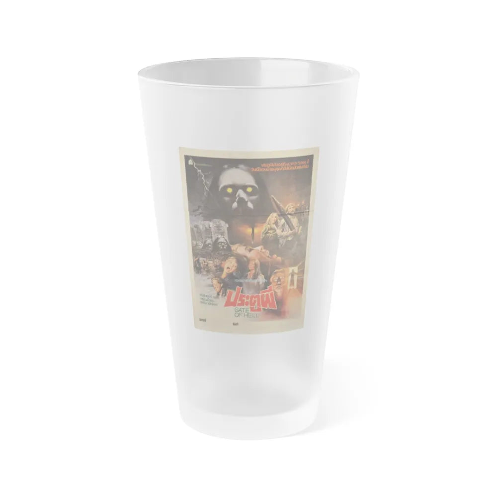 CITY OF THE LIVING DEAD (THAI 2) 1980 Movie Poster - Frosted Pint Glass 16oz-16oz-Frosted-Go Mug Yourself