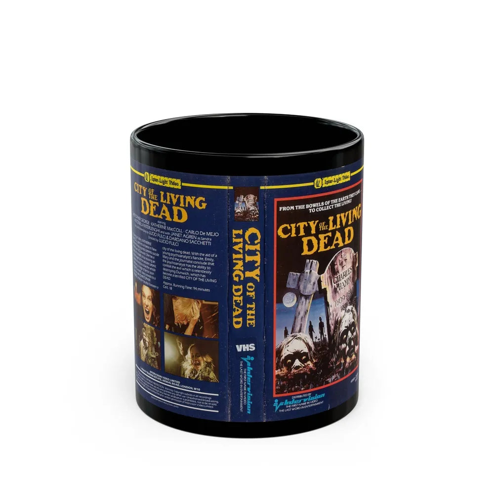 CITY OF THE LIVING DEAD (VHS COVER) - Black Coffee Mug-11oz-Go Mug Yourself