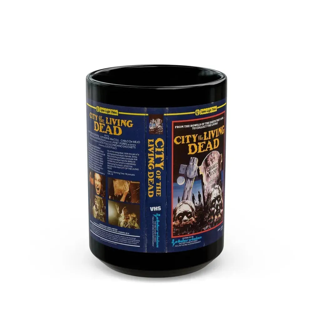 CITY OF THE LIVING DEAD (VHS COVER) - Black Coffee Mug 15oz - Go Mug Yourself