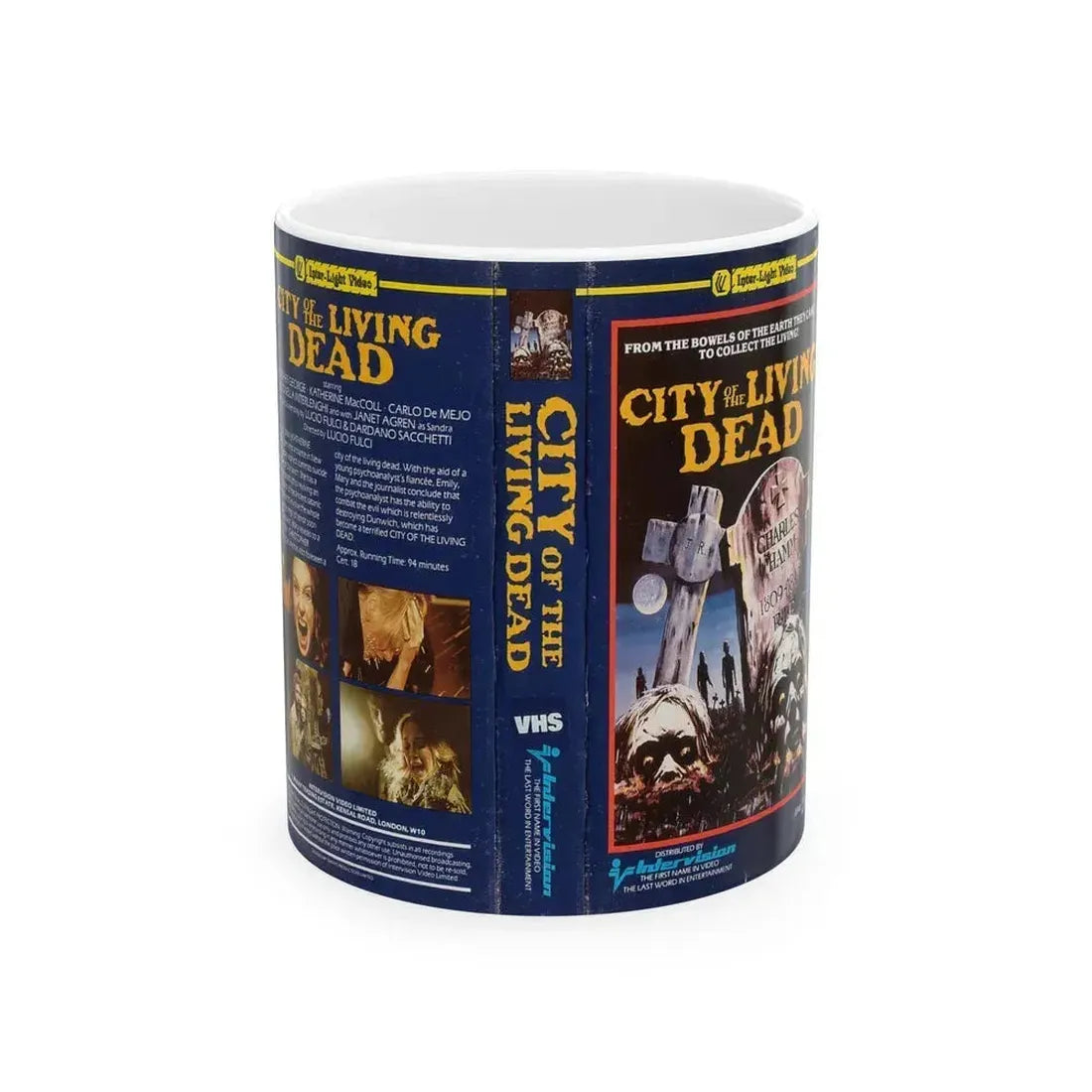 CITY OF THE LIVING DEAD (VHS COVER) - White Coffee Mug 11oz - Go Mug Yourself