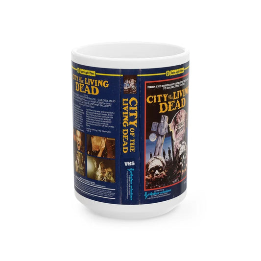 CITY OF THE LIVING DEAD (VHS COVER) - White Coffee Mug-15oz-Go Mug Yourself