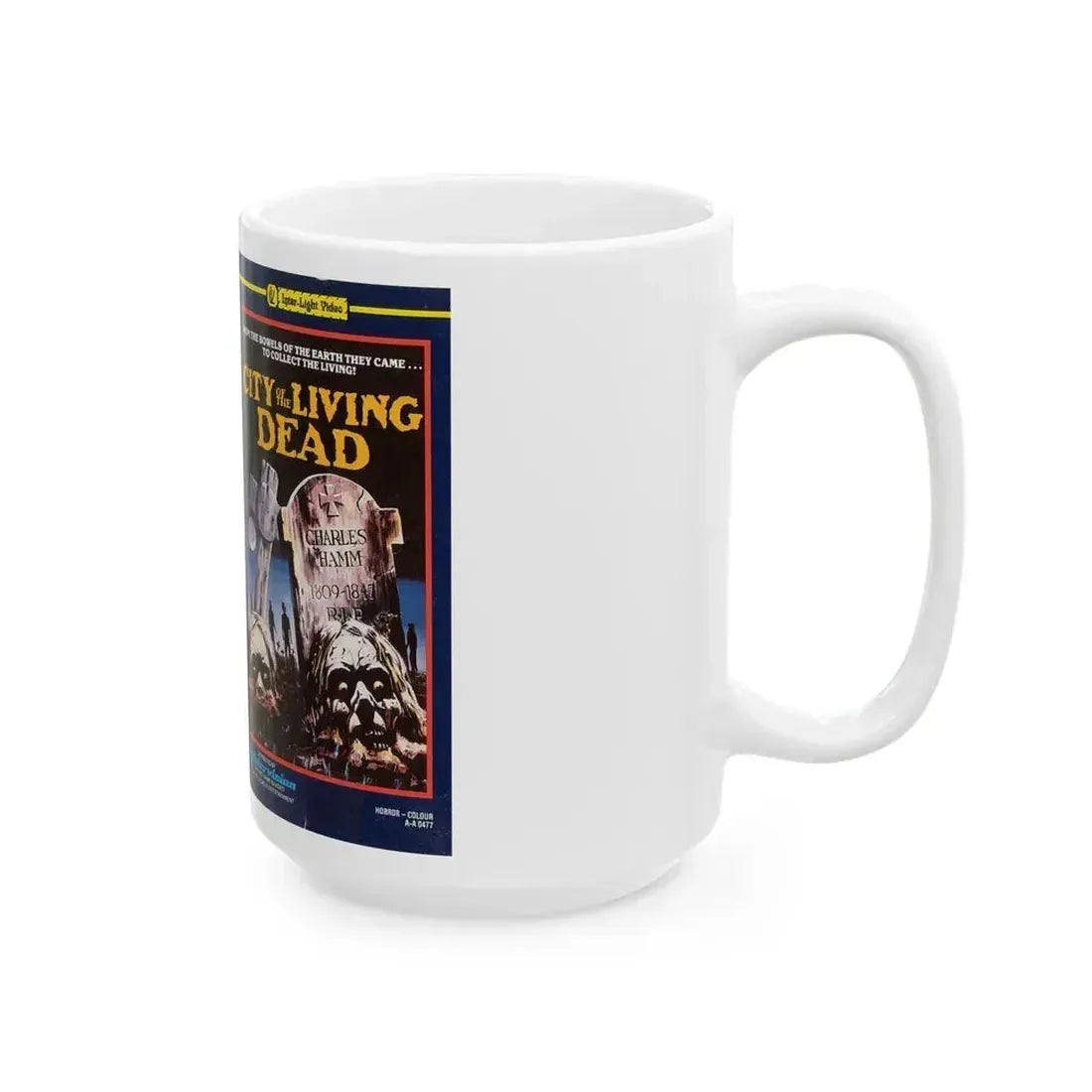 CITY OF THE LIVING DEAD (VHS COVER) - White Coffee Mug - Go Mug Yourself