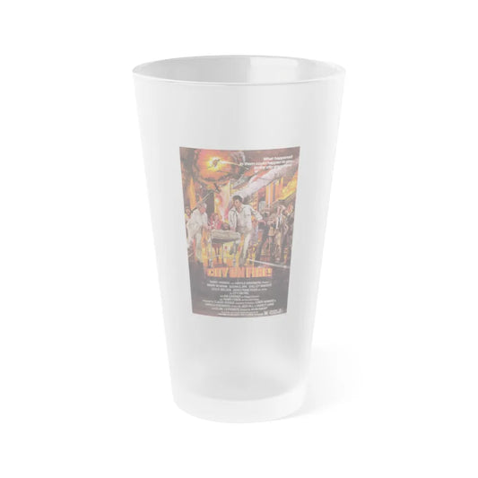 CITY ON FIRE 1979 Movie Poster - Frosted Pint Glass 16oz-Go Mug Yourself