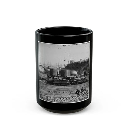City Point, Va. Another Locomotive At The Same Point (U.S. Civil War) Black Coffee Mug 15oz - Go Mug Yourself