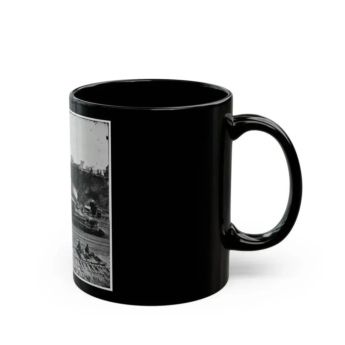 City Point, Va. Another Locomotive At The Same Point (U.S. Civil War) Black Coffee Mug - Go Mug Yourself