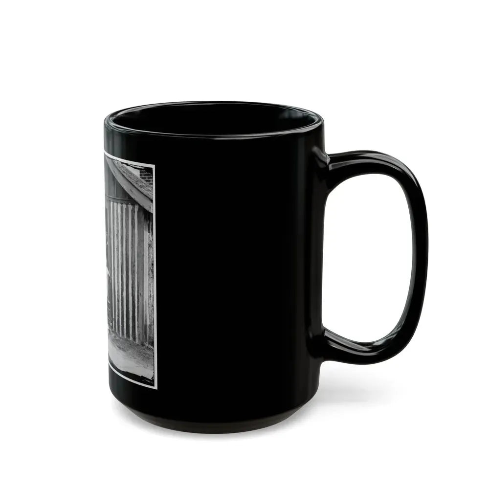 City Point, Va. Brig. Gen. John A. Rawlins, Chief Of Staff, With Wife And Child At Door Of Their Quarters (U.S. Civil War) Black Coffee Mug - Go Mug Yourself