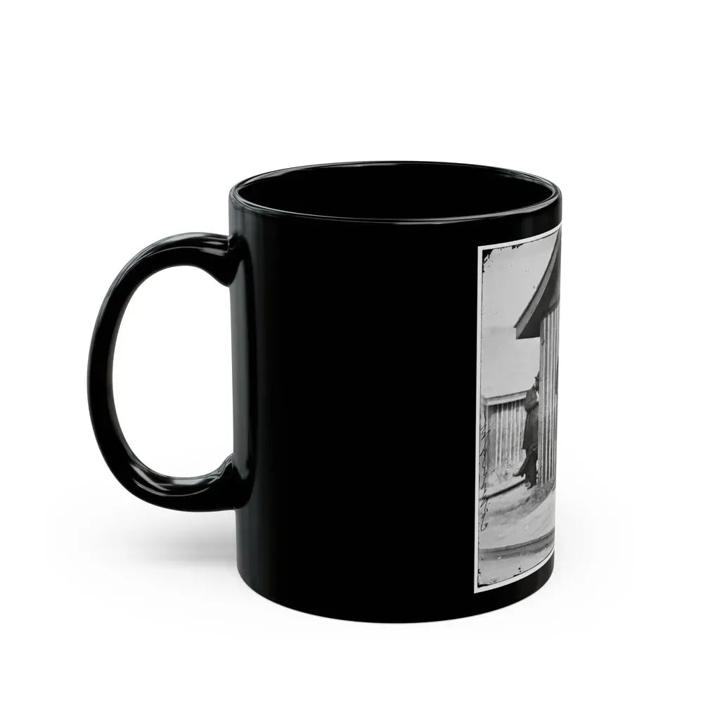 City Point, Va. Brig. Gen. John A. Rawlins, Chief Of Staff, With Wife And Child At Door Of Their Quarters (U.S. Civil War) Black Coffee Mug - Go Mug Yourself