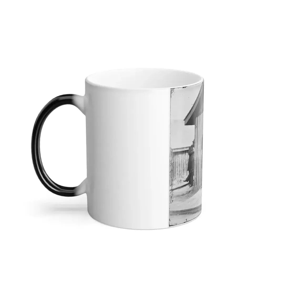 City Point, Va. Brig. Gen. John A. Rawlins, Chief of Staff, With Wife and Child at Door of Their Quarters (U.S. Civil War) Color Changing Coffee Mug 11oz - Go Mug Yourself