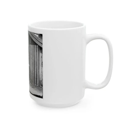 City Point, Va. Brig. Gen. John A. Rawlins, Chief Of Staff, With Wife And Child At Door Of Their Quarters (U.S. Civil War) White Coffee Mug - Go Mug Yourself