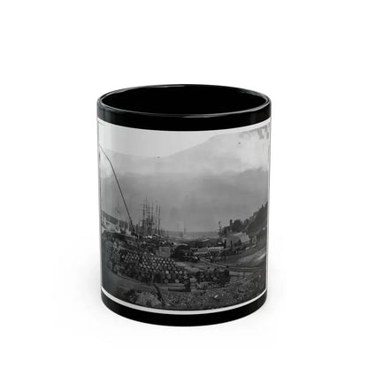 City Point, Va. Federal Supplies Deposited On The Landing (U.S. Civil War) Black Coffee Mug 11oz - Go Mug Yourself
