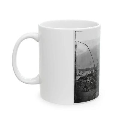 City Point, Va. Federal Supplies Deposited On The Landing (U.S. Civil War) White Coffee Mug - Go Mug Yourself