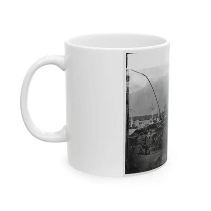 City Point, Va. Federal Supplies Deposited On The Landing (U.S. Civil War) White Coffee Mug - Go Mug Yourself