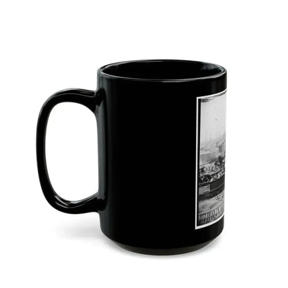 City Point, Va.  Gen. J. C. Robinson  And Other Locomotives Of The U.S. Military Railroad (U.S. Civil War) Black Coffee Mug - Go Mug Yourself