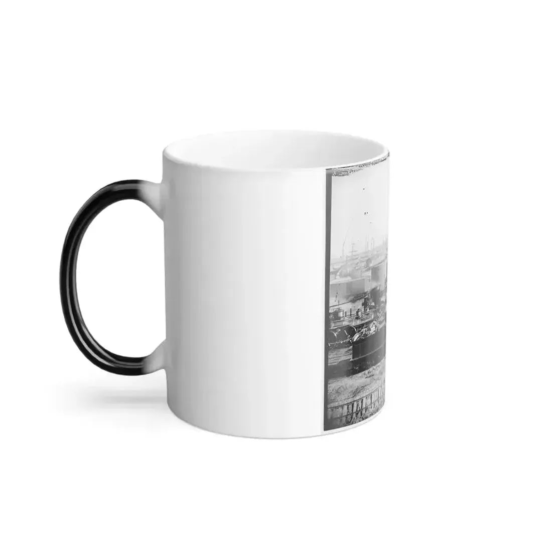 City Point, Va.  Gen. J. C. Robinson  and Other Locomotives of the U.S. Military Railroad (U.S. Civil War) Color Changing Coffee Mug 11oz - Go Mug Yourself