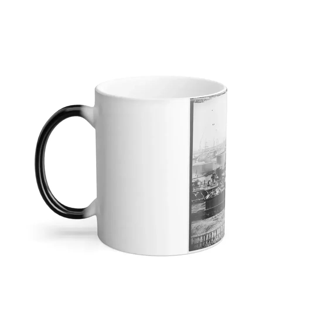 City Point, Va.  Gen. J. C. Robinson  and Other Locomotives of the U.S. Military Railroad (U.S. Civil War) Color Changing Coffee Mug 11oz - Go Mug Yourself