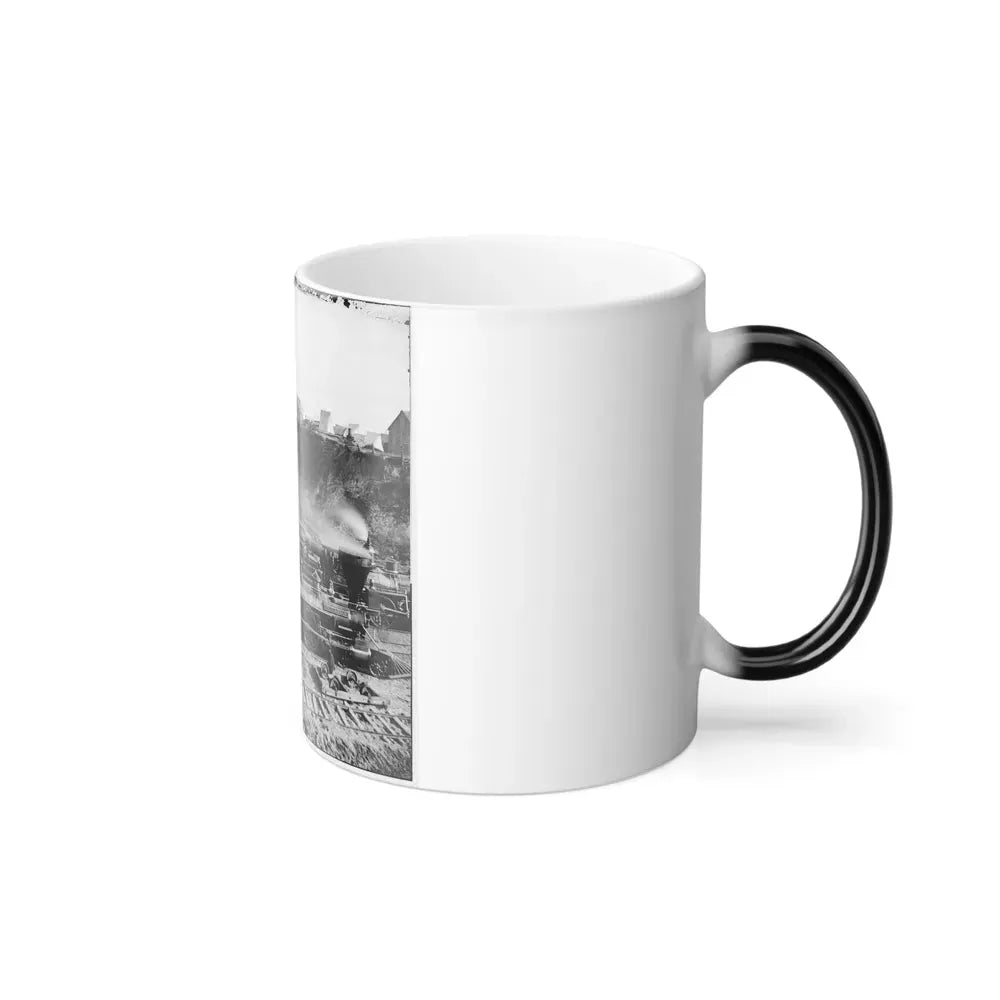 City Point, Va.  Gen. J. C. Robinson  and Other Locomotives of the U.S. Military Railroad (U.S. Civil War) Color Changing Coffee Mug 11oz - Go Mug Yourself
