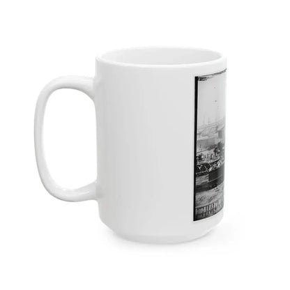 City Point, Va.  Gen. J. C. Robinson  And Other Locomotives Of The U.S. Military Railroad (U.S. Civil War) White Coffee Mug - Go Mug Yourself