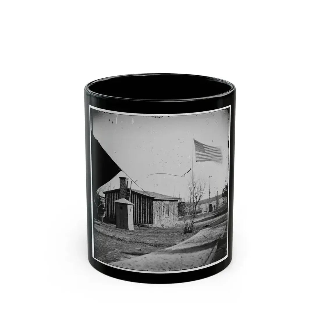 City Point, Va. Rear View Of Gen. Ulysses S. Grant's Headquarters (U.S. Civil War) Black Coffee Mug 11oz - Go Mug Yourself