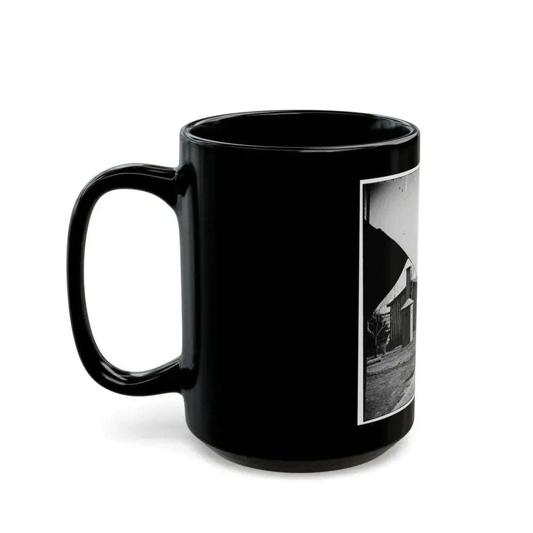 City Point, Va. Rear View Of Gen. Ulysses S. Grant's Headquarters (U.S. Civil War) Black Coffee Mug - Go Mug Yourself