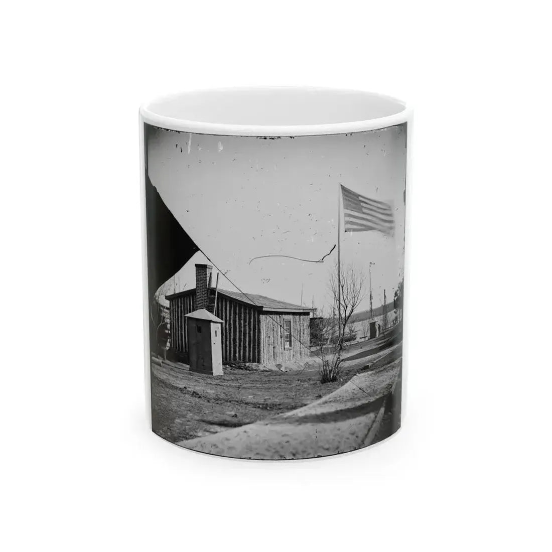 City Point, Va. Rear View Of Gen. Ulysses S. Grant's Headquarters (U.S. Civil War) White Coffee Mug 11oz - Go Mug Yourself