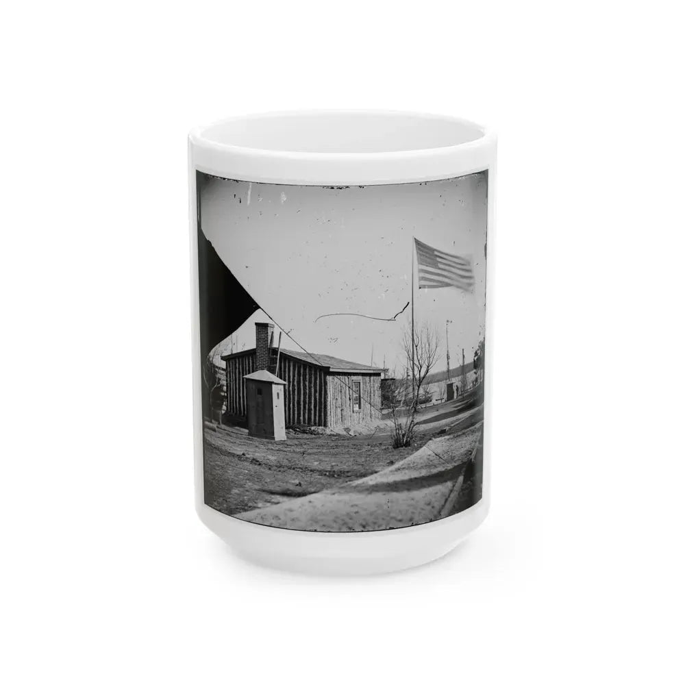 City Point, Va. Rear View Of Gen. Ulysses S. Grant's Headquarters (U.S. Civil War) White Coffee Mug 15oz - Go Mug Yourself
