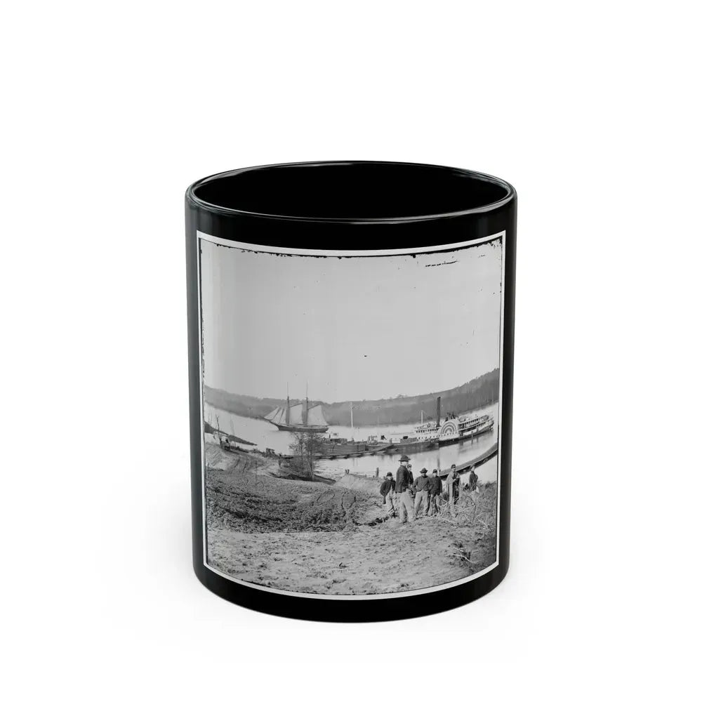 City Point, Va., Vicinity. Medical Supply Boat Planter At General Hospital Wharf On The Appomattox (U.S. Civil War) Black Coffee Mug 11oz - Go Mug Yourself