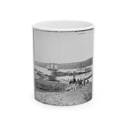 City Point, Va., Vicinity. Medical Supply Boat Planter At General Hospital Wharf On The Appomattox (U.S. Civil War) White Coffee Mug 11oz - Go Mug Yourself