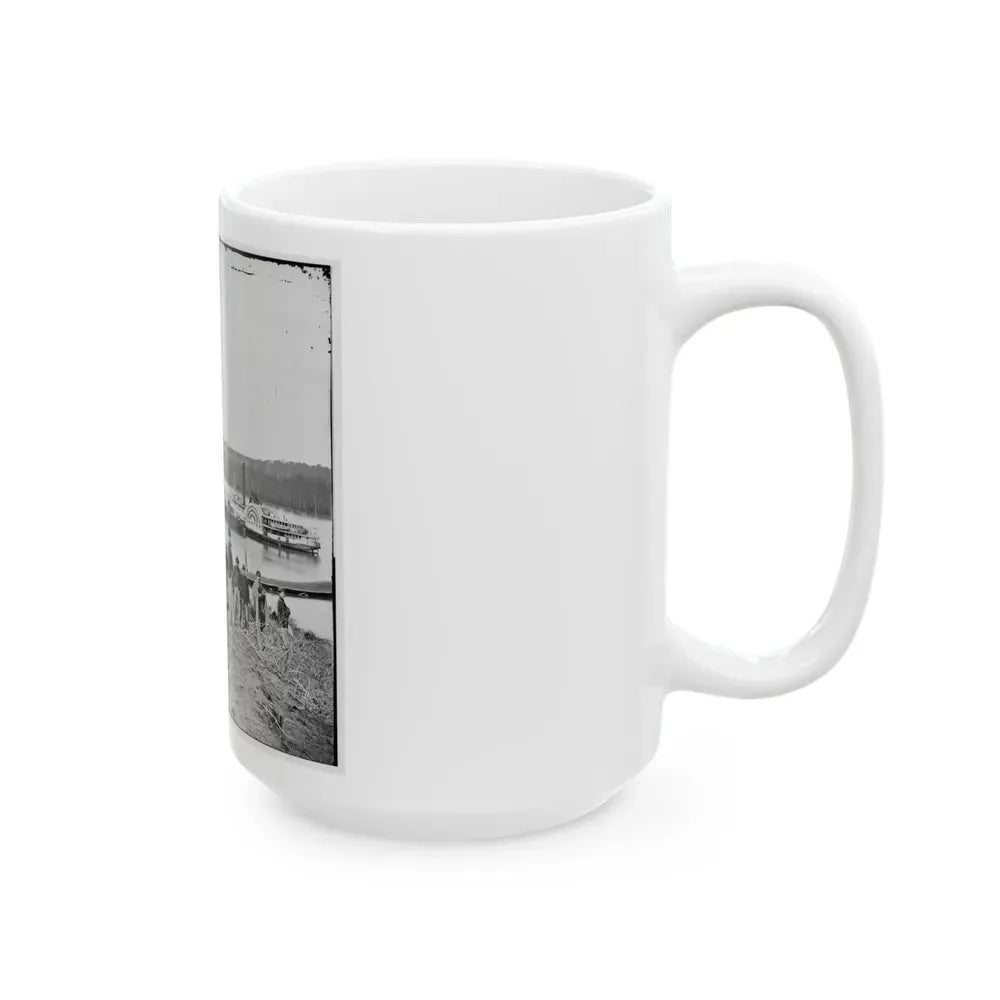 City Point, Va., Vicinity. Medical Supply Boat Planter At General Hospital Wharf On The Appomattox (U.S. Civil War) White Coffee Mug - Go Mug Yourself