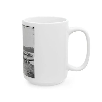 City Point, Va., Vicinity. Medical Supply Boat Planter At General Hospital Wharf On The Appomattox (U.S. Civil War) White Coffee Mug - Go Mug Yourself