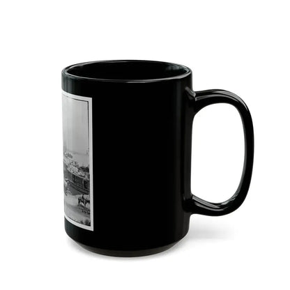 City Point, Va. View Of Waterfront With Federal Supply Boats (U.S. Civil War) Black Coffee Mug - Go Mug Yourself
