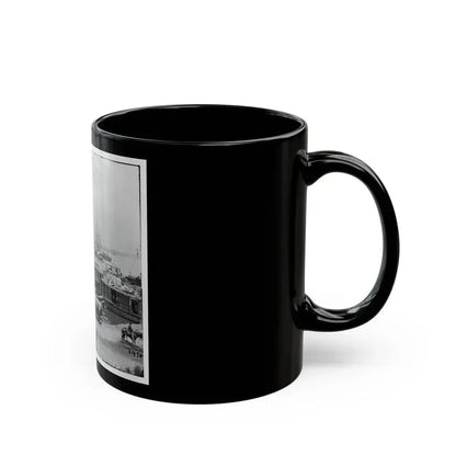 City Point, Va. View Of Waterfront With Federal Supply Boats (U.S. Civil War) Black Coffee Mug - Go Mug Yourself