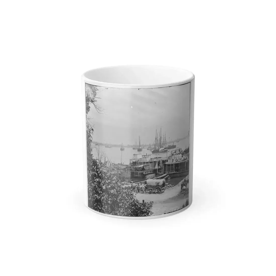 City Point, Va. View of Waterfront With Federal Supply Boats (U.S. Civil War) Color Changing Coffee Mug 11oz - Go Mug Yourself